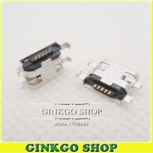 50pcs Micro 5P USB Jack Socket PCB Mount 5pin micro USB Sink type for Lenovo/Huawei