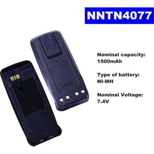 7.4V 1500mAh NI-MH Radio Battery NNTN4077 For Motorola Walkie Talkie XIR-P8200/P8268/500/8260 DP3600/3400 DGP4150 Two Way Radio