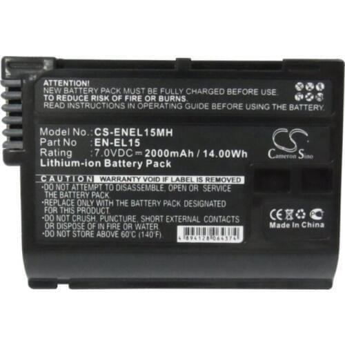 Cameron Sino 2000mAh battery for NIKON 1 V1 Coolpix D7000 D600 D610 D7100 D7200 D750 D800 D800E D810 D810A Digital SLR