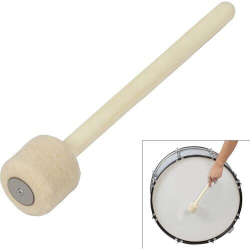 Bass Drum Wooden Drumsticks Wool Felt Head Log Snare Durable Drum Stick