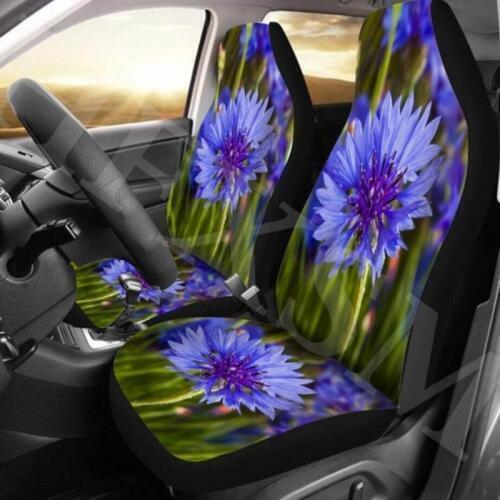 Car Front Seat Cover Flower Pattern Women Man Automobiles Seat Cover Protector Cushion Interior Accessories Universal Fit