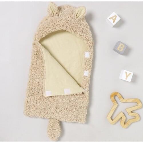 Baby Sleeping Bags Newborn Bebes Swaddle Wrap 0-3m Infant Kids Boy Girl Fleece Stroller Sleepsack with Hood Spring Autumn Winter