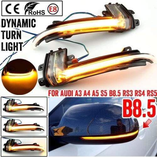 For Audi A4 A5 S5 B8.5 RS5 RS4 Dynamic Scroll LED Turn Signal Light Sequential Rearview Mirror Indicator Blinker Light