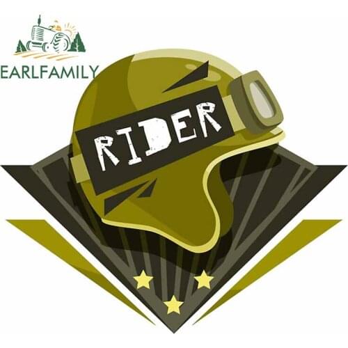 EARLFAMILY 13cm x 10.9cm for Rider Helmet Car Sticker Windshield Refrigerator Decal Tuning Suitcase Snowboard Fine Decoration