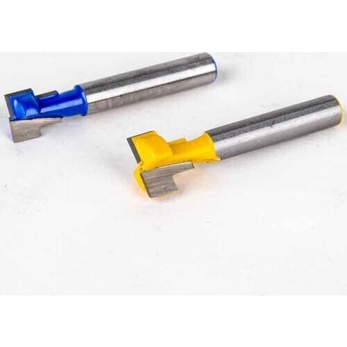 2PCS Router Bits Cutters 1/4" Shank Keyhole T-Slot Woodworking YG6X Primary Alloy Cutter Router Bit 3/8" & 1/2" Mayitr