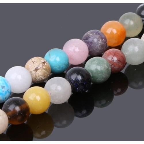 8mm 39cm/strip Mix Colorful Round Beads Loose Bedas For Jewelry Making Findings Necklace Bracelet Earrings Findings