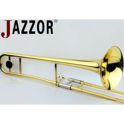 JAZZOR JBSL-700 Alto trombone B Flat Gold lacquer Brass trombone wind instruments with mouthpiece