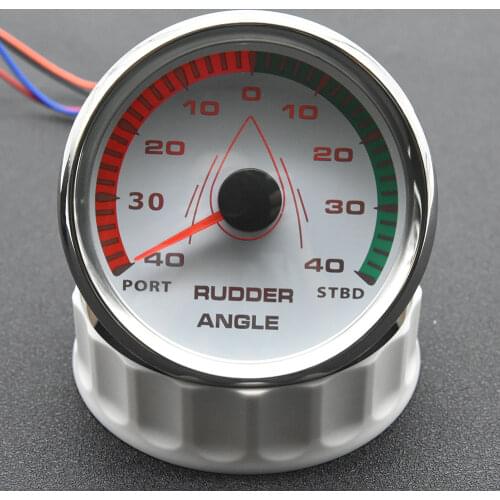 Pack of 1 Rudder Angle Indicator Backlight Rudder Angle Gauges 85mm Marine Rudder Angle Meter 0-190ohm for Ships Vessels Yacht