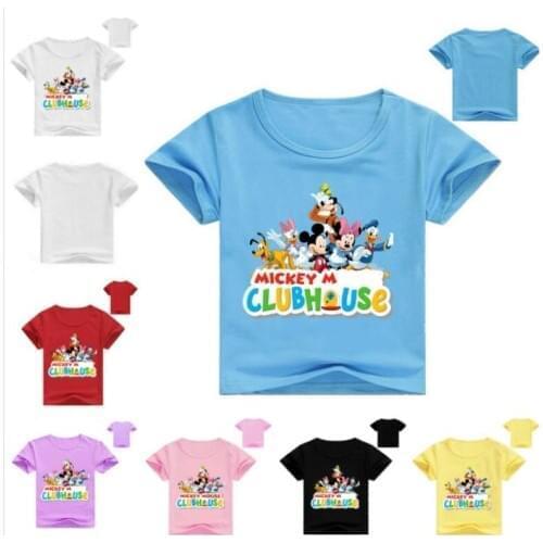 Summer Toddler Baby Girl Boy T Shirt Vetement Enfant Fille Cartoon Mickey Print Children Short Sleeve Camisetas Calsual Tee Tops