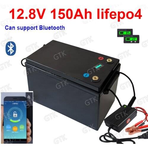 GTK Lifepo4 24v 80AH lithium battery bluetooth BMS APP for 2500W 3000W inverter bike RV AGV Solar energy storage + 10A charger