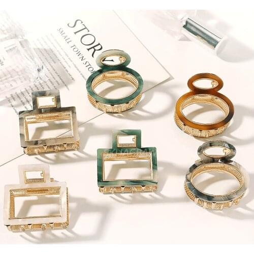 Fashion Hair Clip Women Claw Clip Elegant Colorful Metal Crab for Hair Girls Hair Claw Hair Accessories 2021 New Hair Clips