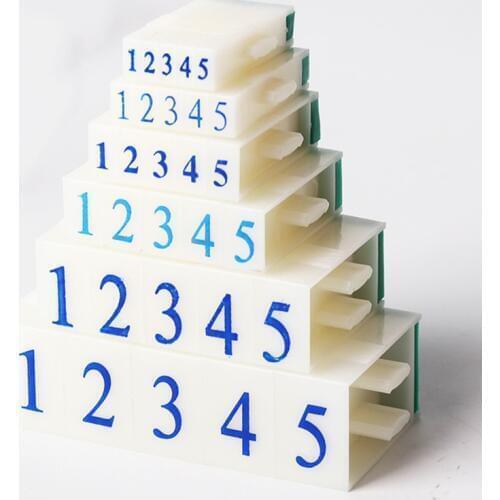 0-9 Numbers Plastic Scrapbooking Supplies Identification Seal Rubber Stamp Combination Adjustable Assembly DIY Crafts