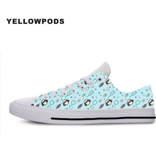 New Canvas Men Shoes 2019 Brand Designer Women Nursing Shoes Surgeon Nurse Print Woman Off White Shoes Man