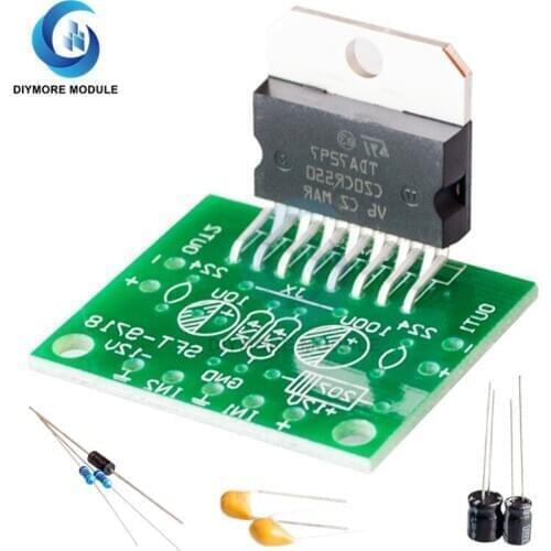 Mini TDA7297 Amplifier Board DIY Kit Set DC 12V 15W Audio Encoding AMP Sound Board Electronic for Speaker