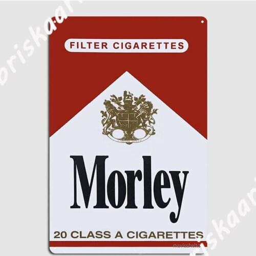 Morley Film Prop Fake Brand Of Cigarettes Metal Sign Wall Wall Decor Cinema Garage create Tin sign Poster