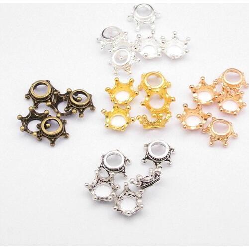 20pcs 14x6mm Crown Charms European Style Antique Bronze/Gold Color Necklace Pendant Accessories For DIY Jewelry Making
