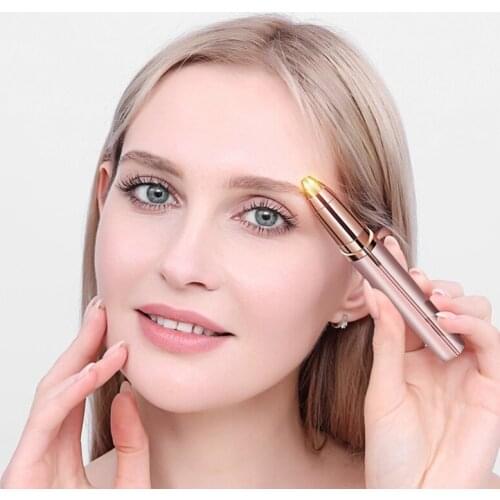 Portable Electric Eyebrow Trimmer Women USB Rechargable Facial Epilator Painless Shaver Razor Mini Makeup Eye Brow Hair Remover