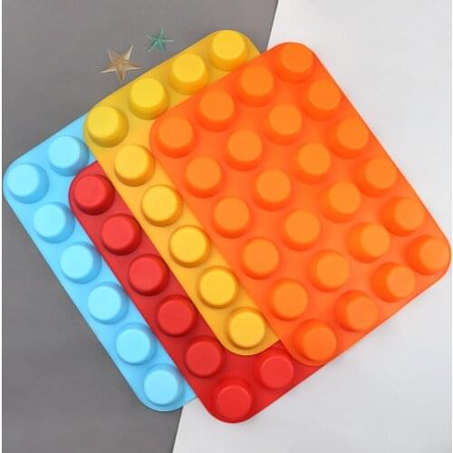 24-cavity cup silicone cake mold, high-quality food-grade silicone, high temperature resistance