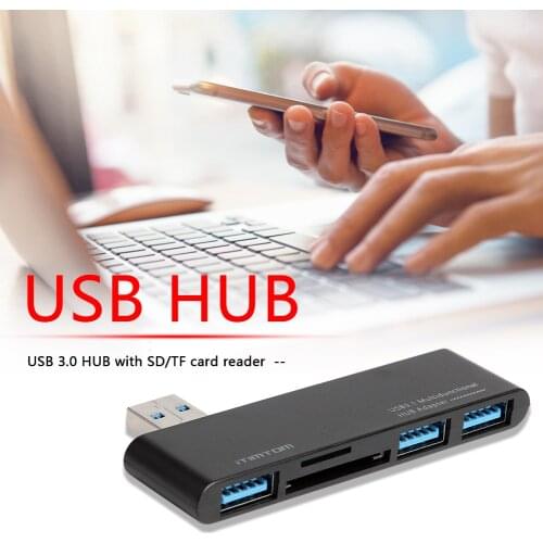USB 3.0 HUB Converter Dock 3 USB 3.0 SD TF Card Reader Splitter for Computer PC USB Extension Cable HUB Charge
