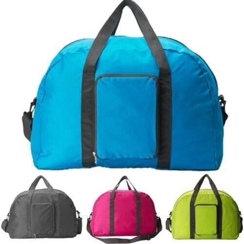 Waterproof Nylon Outdoor Folding Bag Storage Handbag Camping Hiking Travel Luggage Men Women Shoulder Bag Pouch Tote Reusable