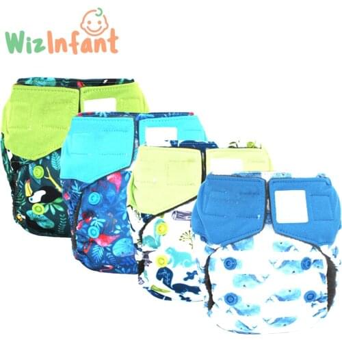 WizInfant Bamboo Charcoal Newborn Cloth Diaper Dual-gussets baby washable nappy reusable ECO-friendly cloth diaper insert