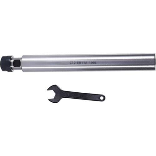 1Ps CNC Lathe Router ER11A/ER16A Straight Shank Extend 100mm-150mm Spindle Dia C12mm/C16mm +1P Wrench