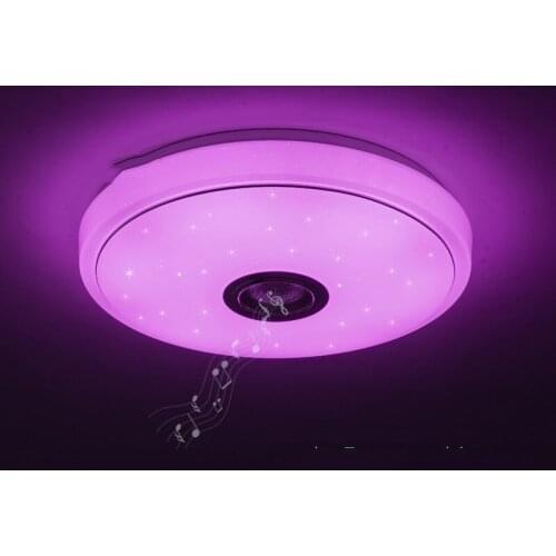 100W 108LED Modern Music Ceiling Light bluetooth Speaker Flush Down Lamp Remote Control Acrylic Colorful Lighting Indoor Light