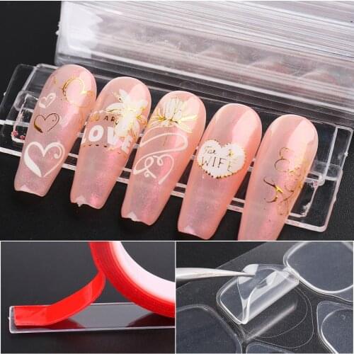 Acrylic Nail Display Stand Holder Transparent Tips Adhesive Double-sided Clear Tape Manicure Nails Art Showing Tools NLDP150-153