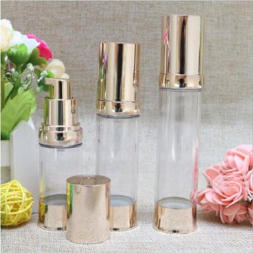 20ML gold airless pump bottle for serum/foundation/emulsion/water/lotion/liquid foundation Cosmetic Packaging