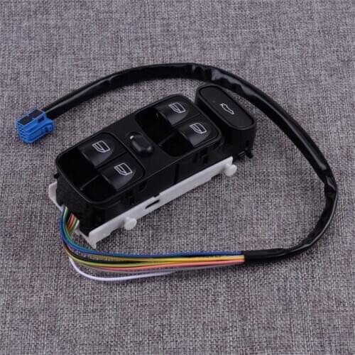 Black Power Master Window Switch Button Fit for Mercedes Benz W203 C-CLASS C240 C320 2038200110