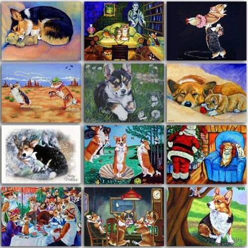 Full Square/Round 5D Diy Diamond Painting Animal Dog Home Decor Art 3D Diamond Embroidery Cross Stitch Rhinestone Mosaic Picture