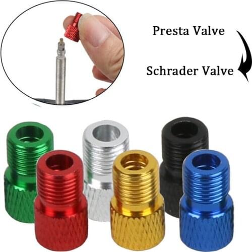 Aluminum Alloy Bike Valve Adapter Caps 4PCS/lot Bicycle Air Nozzle Air Pump Road Racing Inner Tube Tools Bicycle Accessories