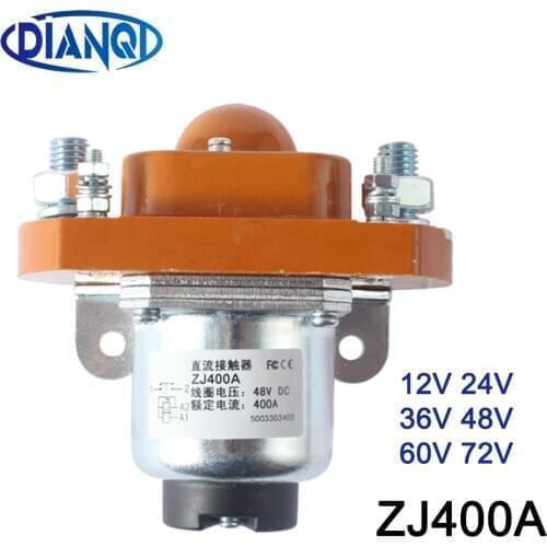 1NO (normally open) 12V 24V 36V 48V 60V 72V DC Contactor for motor forklift electromobile grab wehicle car winch ZJ400A