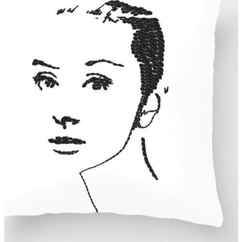 Beauty Printing Throw Pillowcase Decorative Cushion Cover Hepburn Pillowcase Perfect Gift By Lvsure For Car Sofa Seat