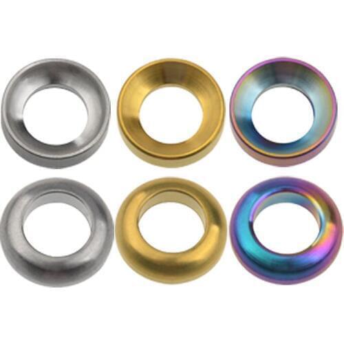 Mountain BMX Bike Bicycle Titanium Alloy M6 Concave and Convex Washer Spacer For MTB Disc Brake Caliper Group Mounting Bolts