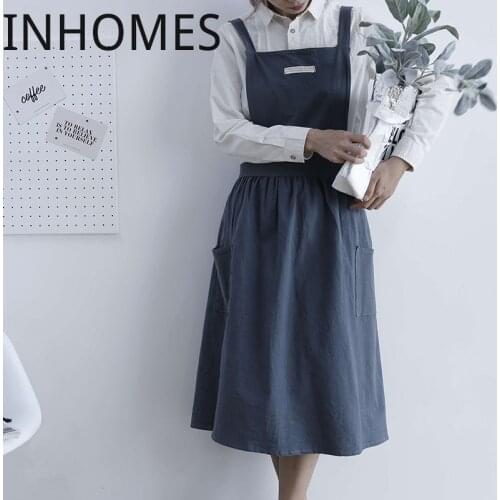 Cooking Kitchen Apron Pure Color Pleated Skirt Bibs Woman Men Chef Hotel Waiter Tea Cafe Shop Hairdresser Aprons Delantal Tablie