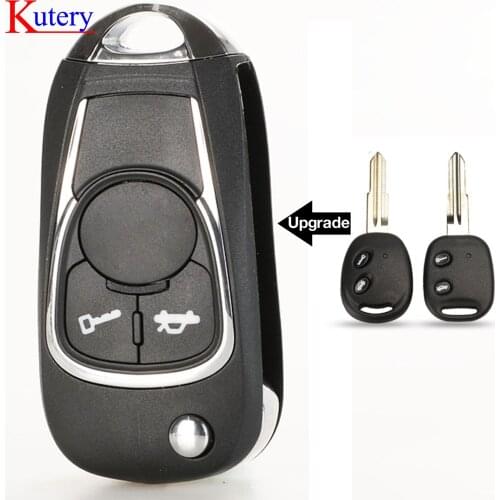 Kutery 2 Button Modified Flid Key Shell For Chevrolet Aveo Lova Epica Sail Folding Remote Car Key Case Left/Right Blade