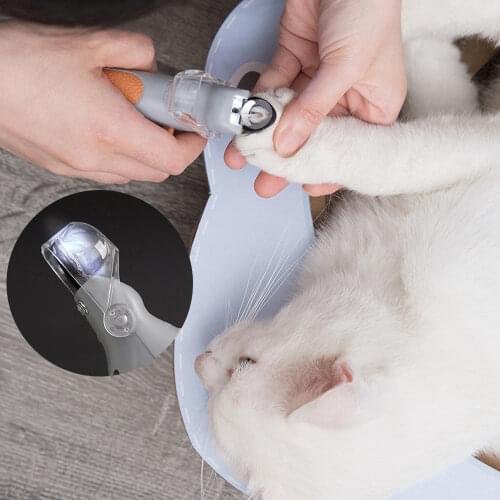 Professional Pet Nail Clipper Scissors Pet Dog Cat Nail Toe Claw Clippers Scissor LED Light Nail Trimmer for Animals Pet Supplie