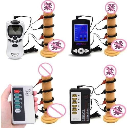 Electric Shock Penis Massager Electrical Stimulation Toys Medical Themed Electric shock Penis Adult Games SM Sex Product For Men