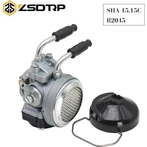 ZSDTRP Dellorto SHA 15.15C R2045 Cable Choke Motorcycle Carburetor For MBK AV Peugeot Yamaha SG Motorbike