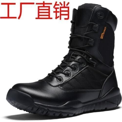 2021 Men High Quality Brand Military Leather Boots Special Force Tactical Desert Combat Mens Boots Outdoor Shoes Ankle Boots