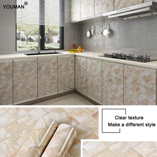 Marble Sticker Kitchen Tile Desktop Waterproof Oil Oil Sticker Furniture Countertop Protective Film Wardrobe Refurbished Sticker