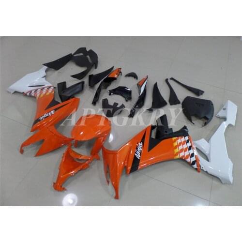 New ABS Plastic Shell Motorcycle Fairing kit Fit For kawasaki Ninja ZX10R 2008 2009 2010 08 09 10 ZX-10R Custom Orange White