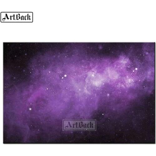 Full square diamond painting purple starry sky 5d diy diamond embroidery landscape 3d diamond mosaic sticker handmade crafts
