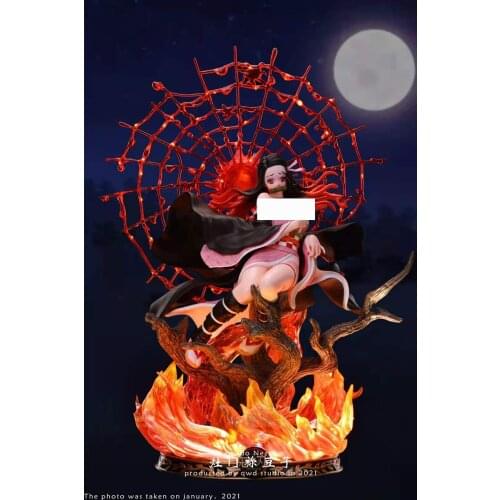 Presale Demon Slayers Blade QWD Kitchen Gate Nidouzi Mountain Light-Up GK Limited Statue Figure