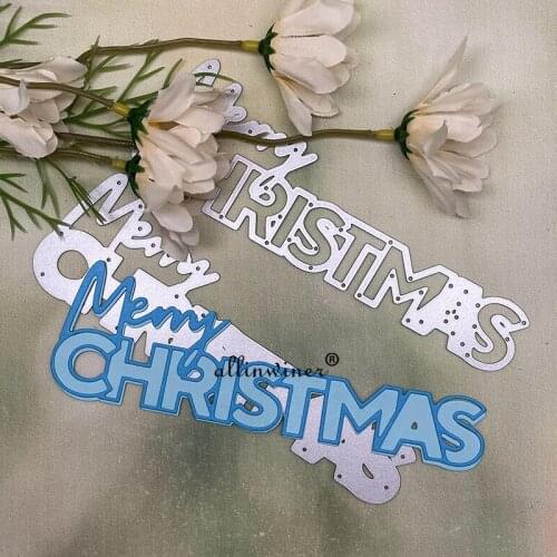 Merry Christmas letters Metal Cutting Dies Stencils For DIY Scrapbooking Decorative Embossing Handcraft Die Cutting Template