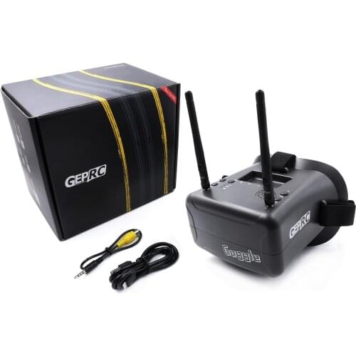 GEPRC VRG1 5.8G 40CH 4.3INCH 800x480 DVR Removable Dual-Use FPV Goggles Monitor Built-in 2000mah Battery for RC FPV Racing