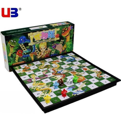 Folding Snake Chess Portable Snakes And Ladders board game For Children Puzzle Preschool Training Educational Toy