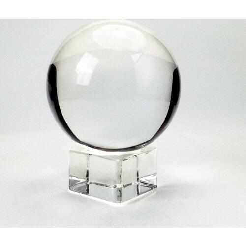 1pcs 120mm Clear Crystal Base Fengshui Crystal Ball Home Decoration Glass Sphere Ball Top