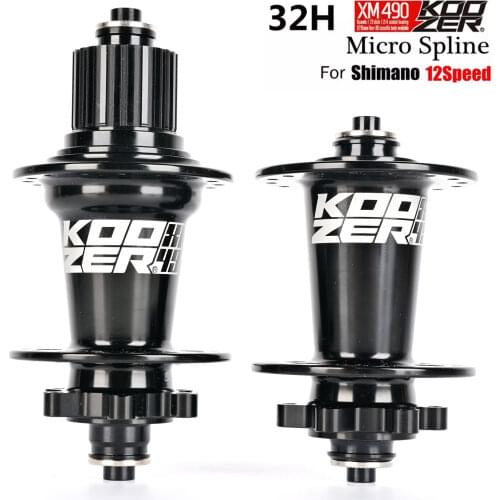 Micro Spline Freehub KOOZER XM490 PRO Cassette 4 Bearing Hub Bicycle Hubs 135x10 142x12MM MS 12 speed MTB Disk Brake 32holes